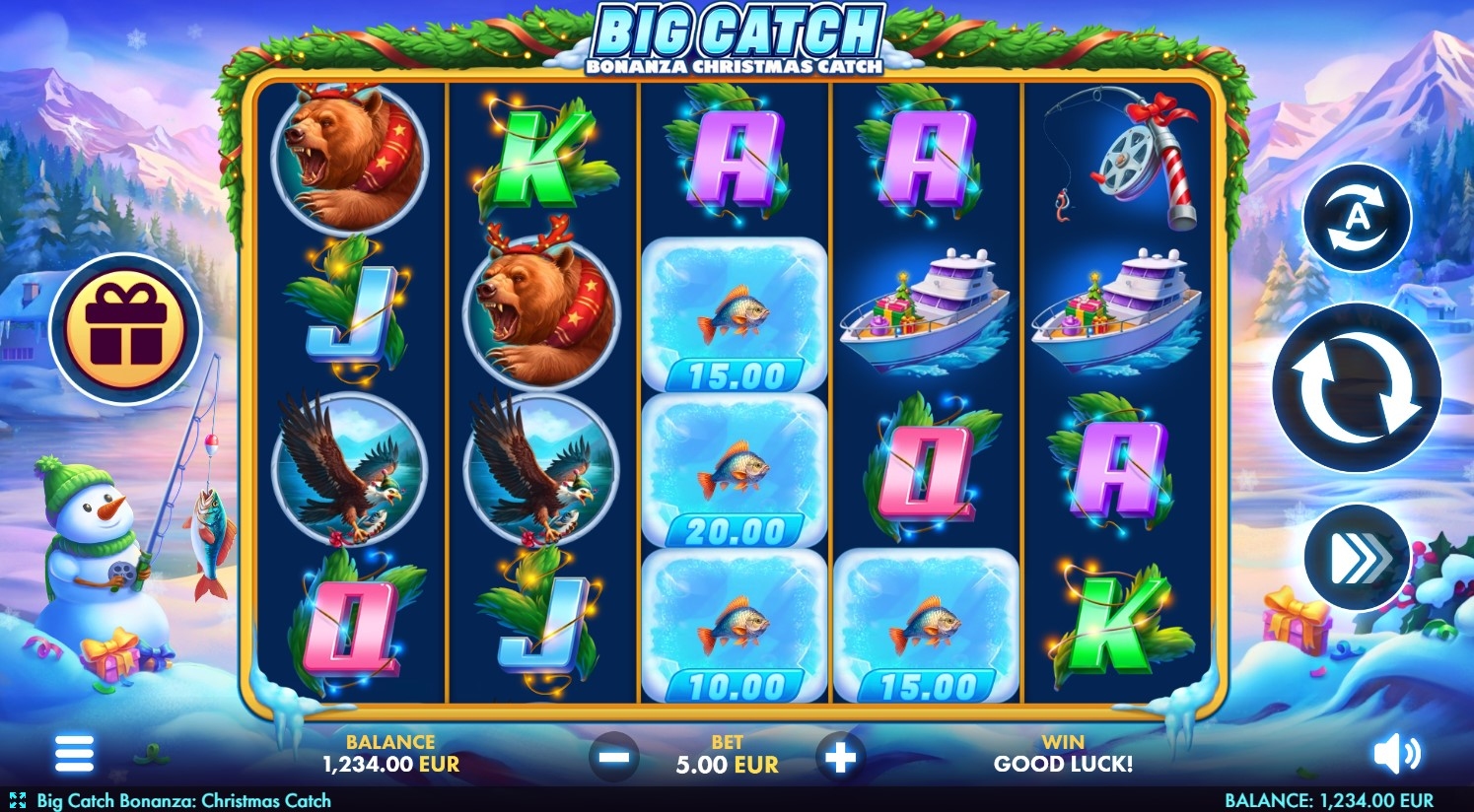Big Catch Bonanza Christmas Catch Slot Gameplay