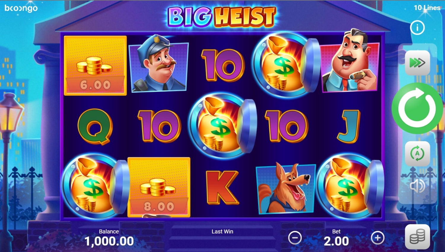 Big Heist Slot Gameplay