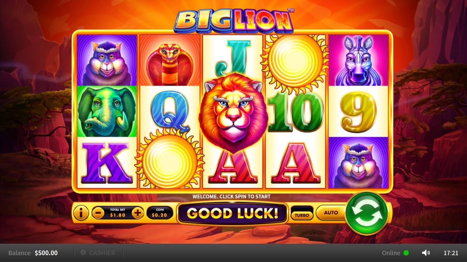 Big Lion Slot Gameplay