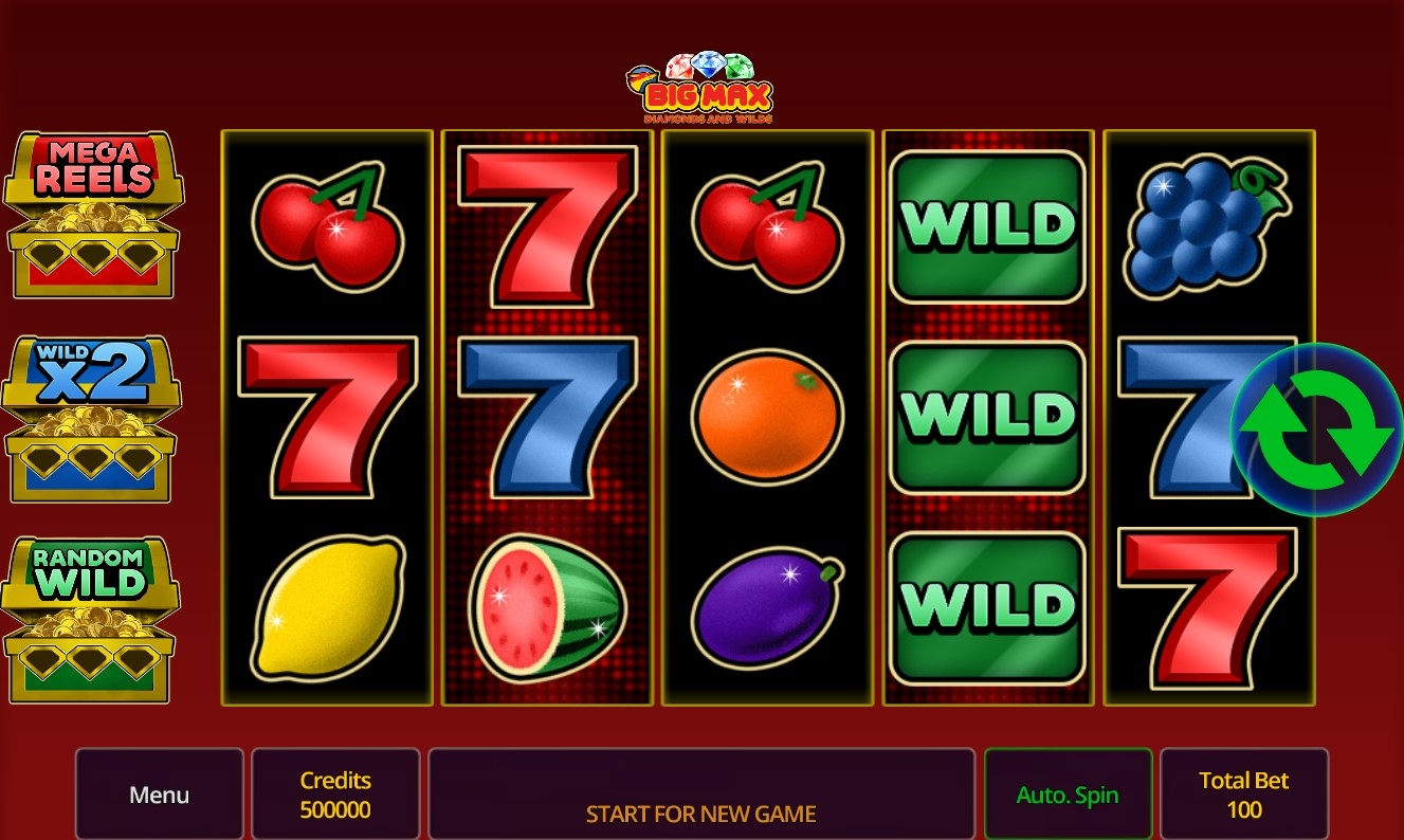 Big Max Diamonds and Wilds Slot Gameplay