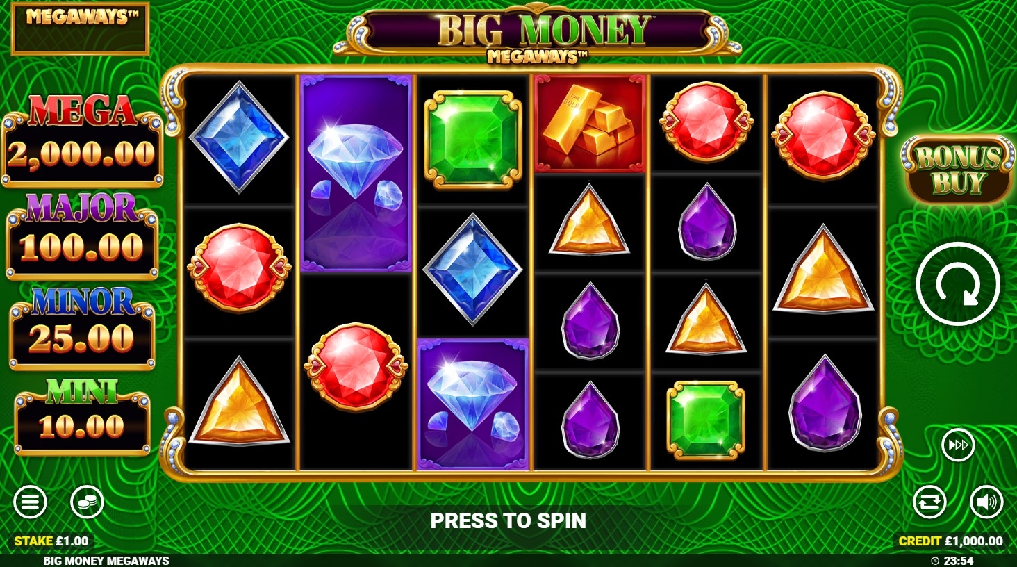 Big Money Megaways Slot Gameplay