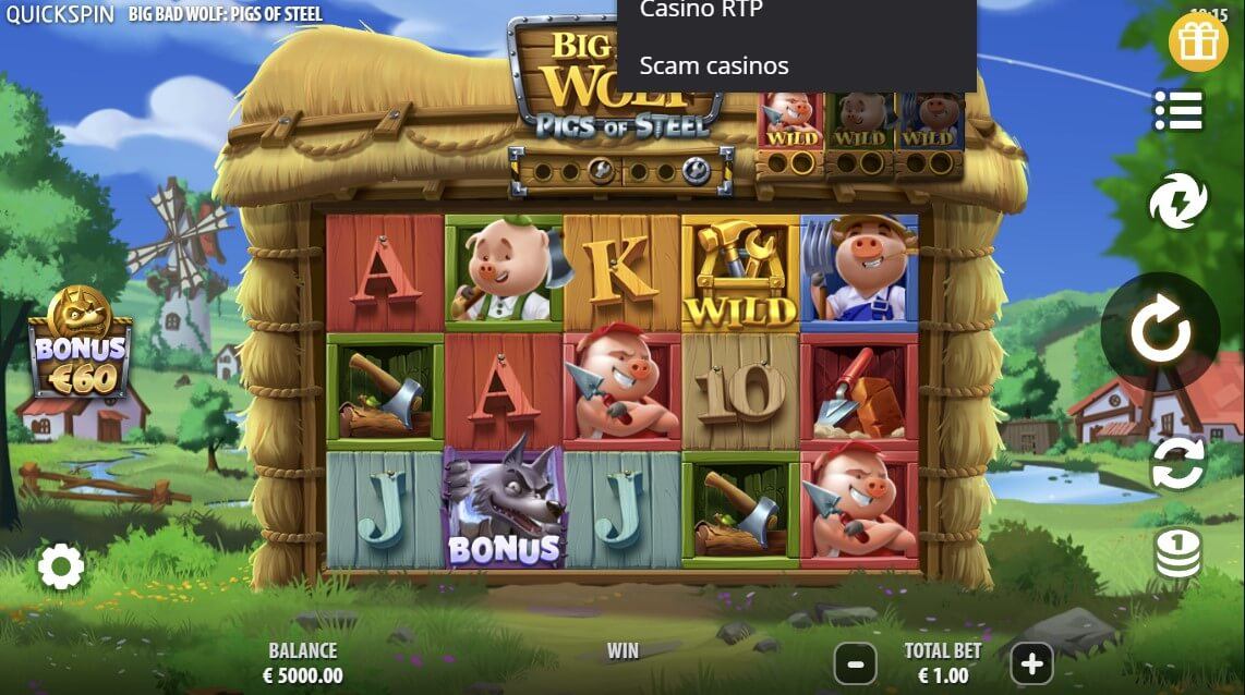Big Bad Wolf: Pigs of Steel Slot Gameplay