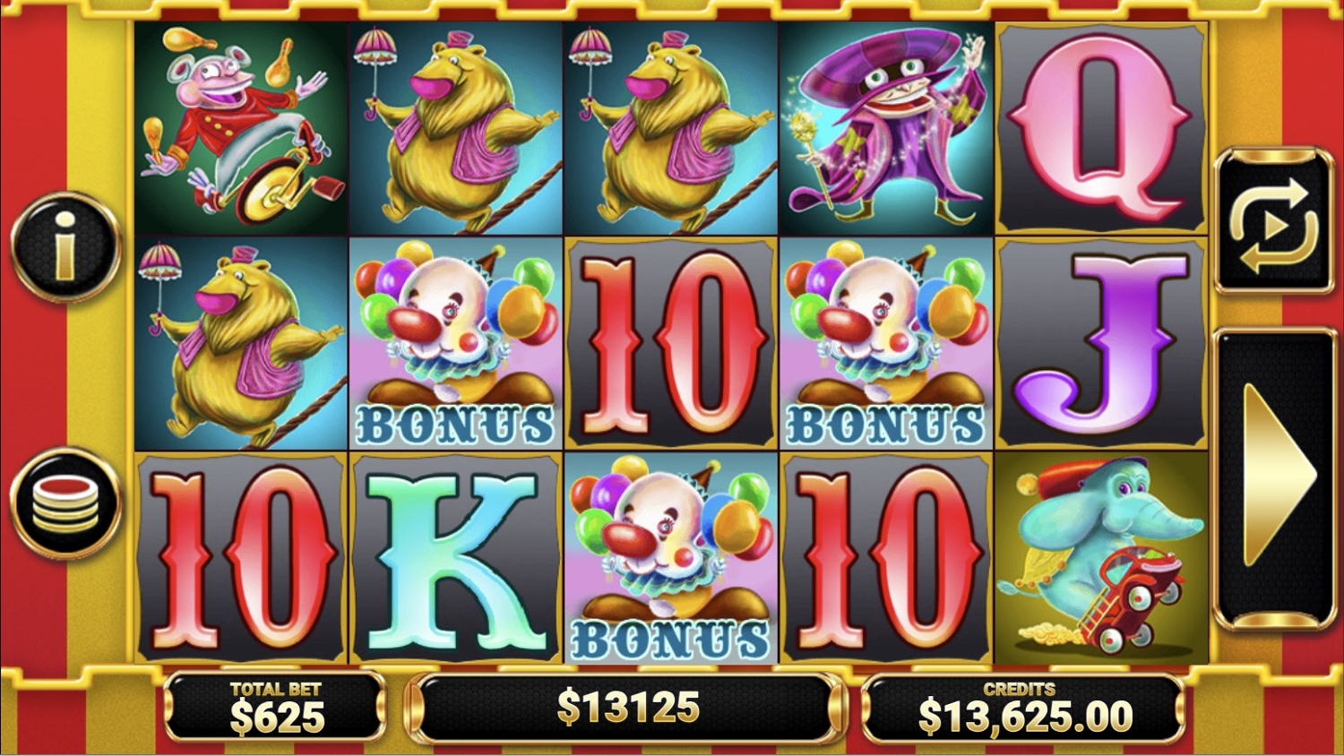 Bigtopcircus Slot Gameplay