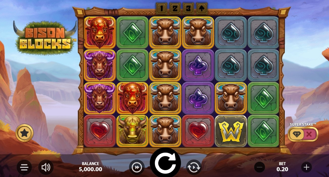 Bison Blocks Slot Gameplay