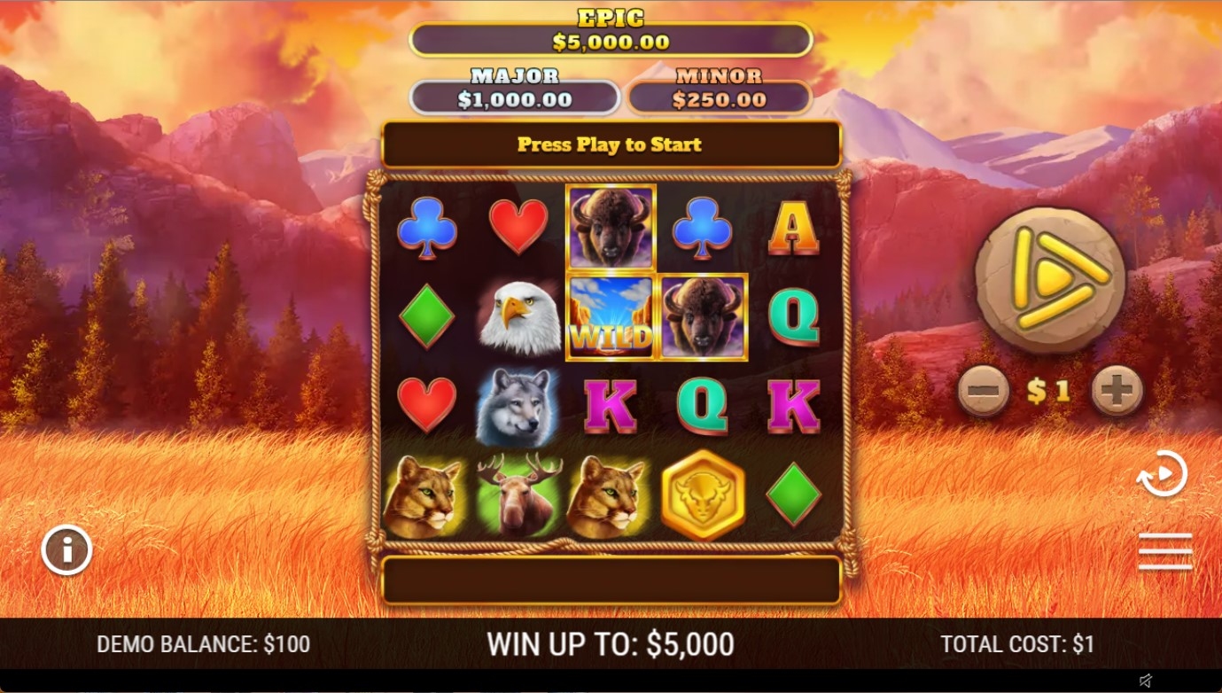 Bison Stampede Slot Gameplay