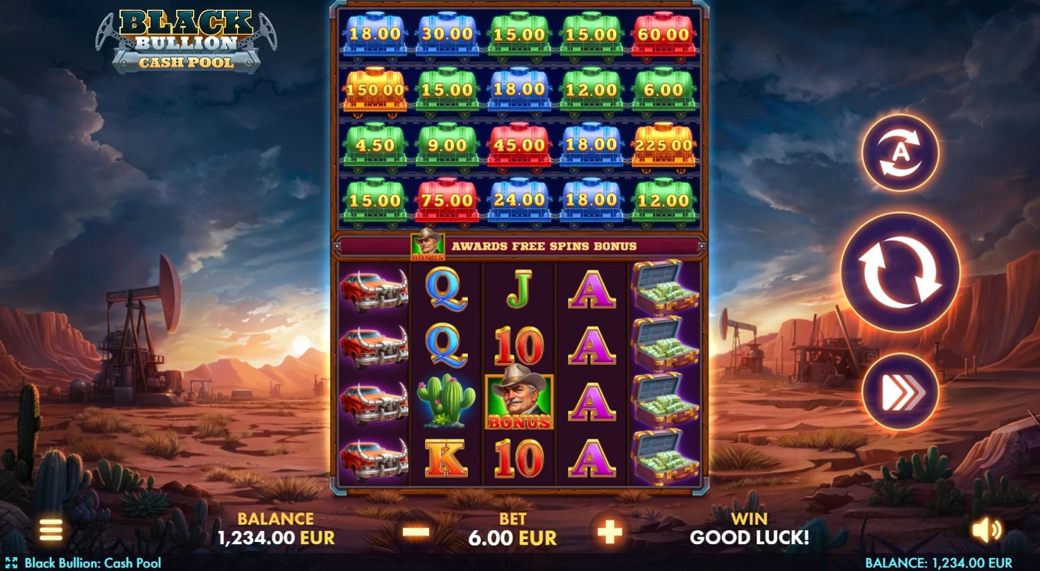 Black Bullion Cash Pool Slot Gameplay