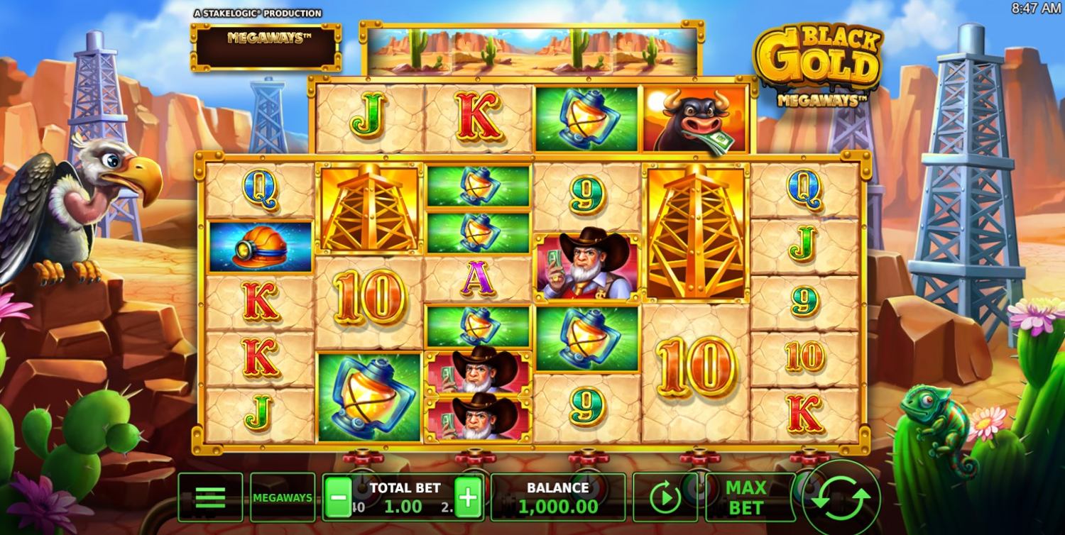Black Gold Megaways Slot Gameplay