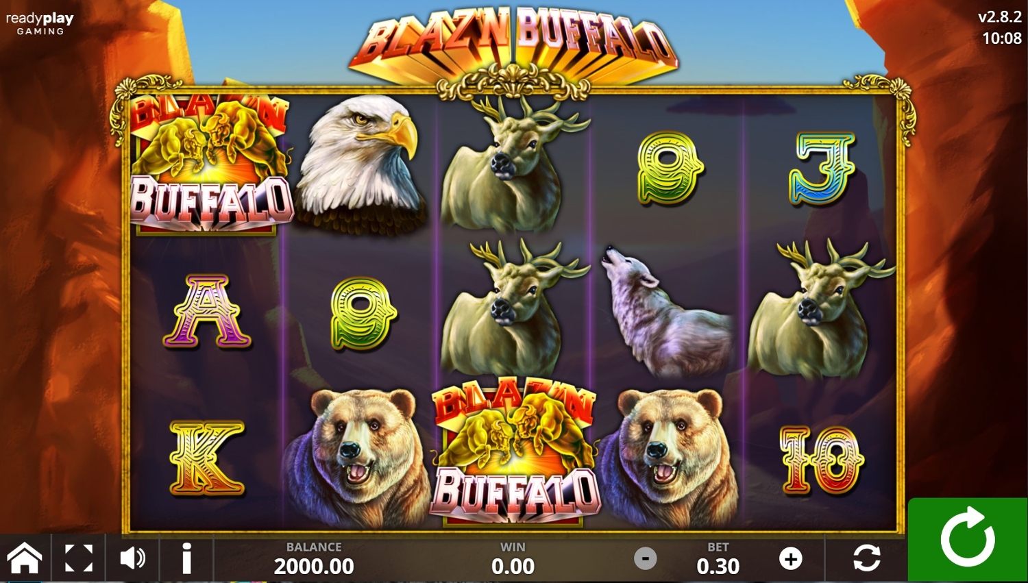 Blaz'n Buffalo Slot Gameplay