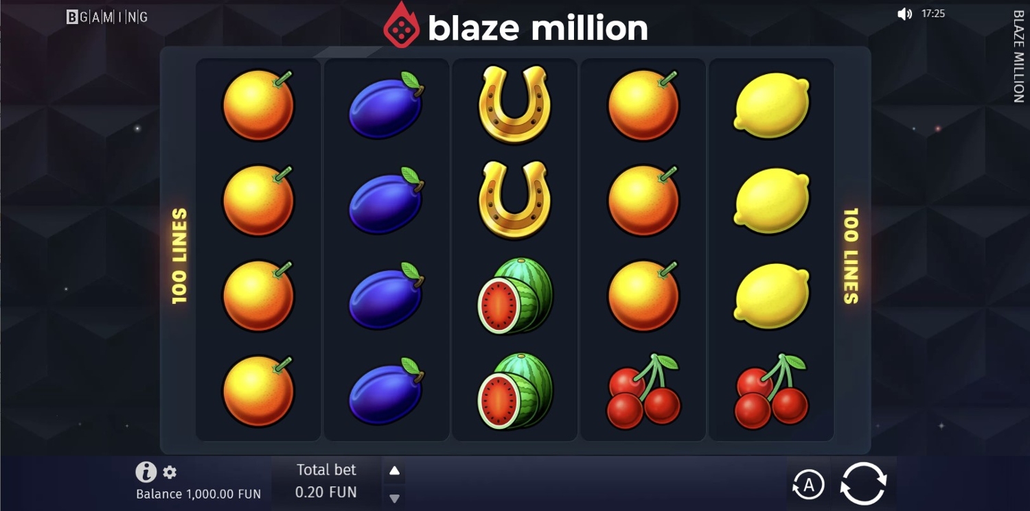 Blaze Million Slot Gameplay