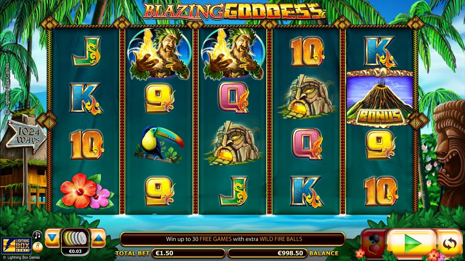 Blazing Goddess Slot Gameplay