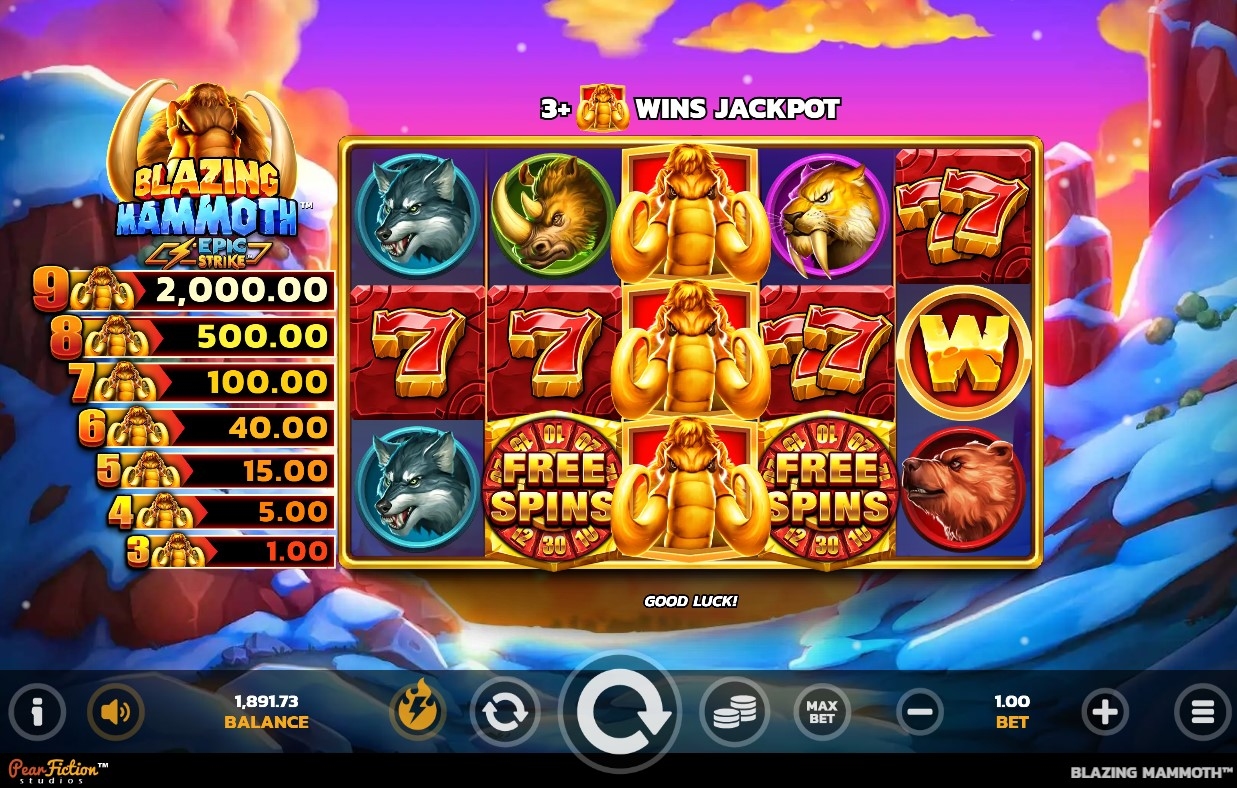 Blazing Mammoth Slot Gameplay