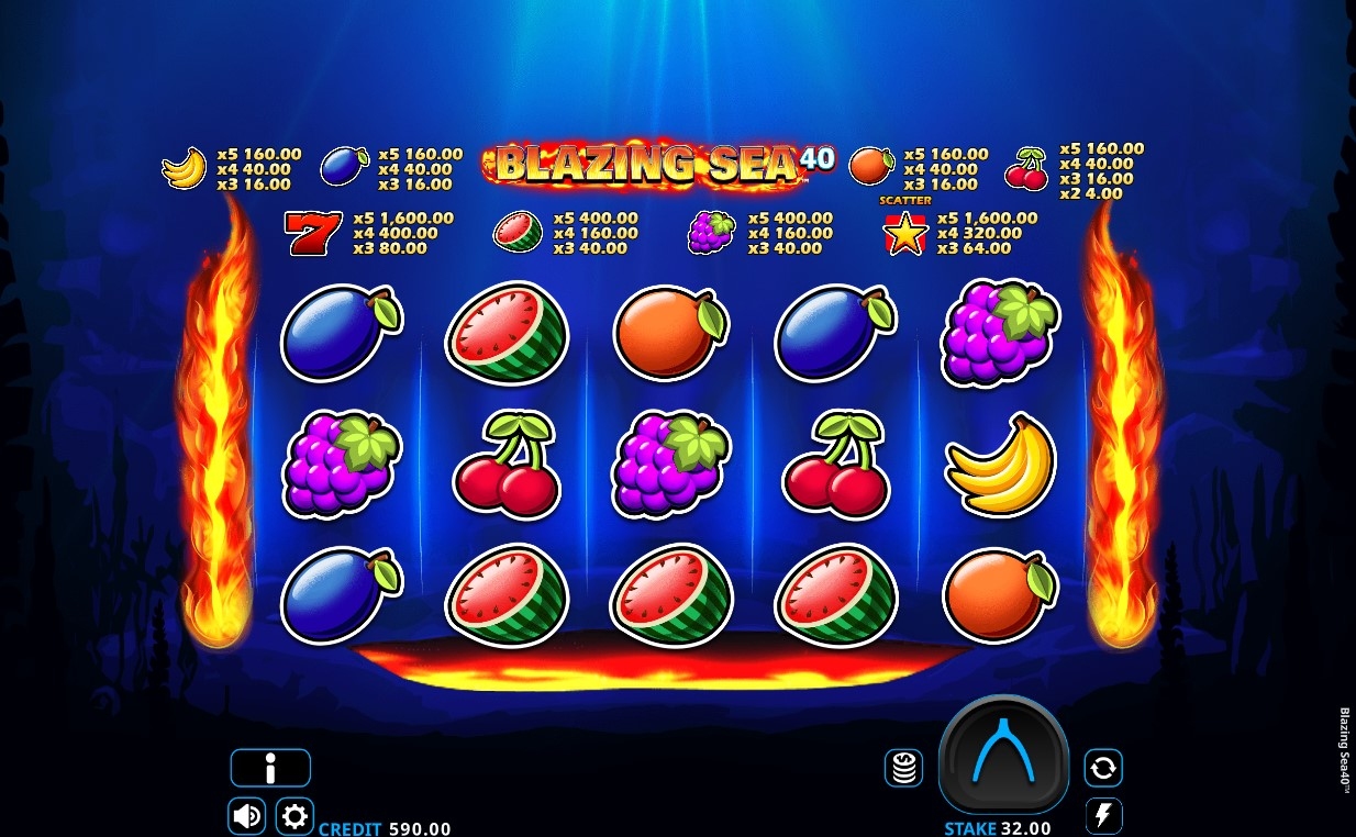 Blazing Sea 40 Slot Gameplay