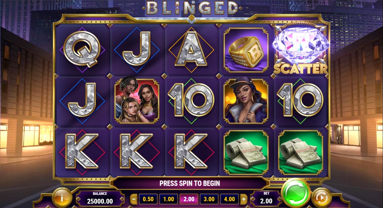 Blinged Slot Gameplay