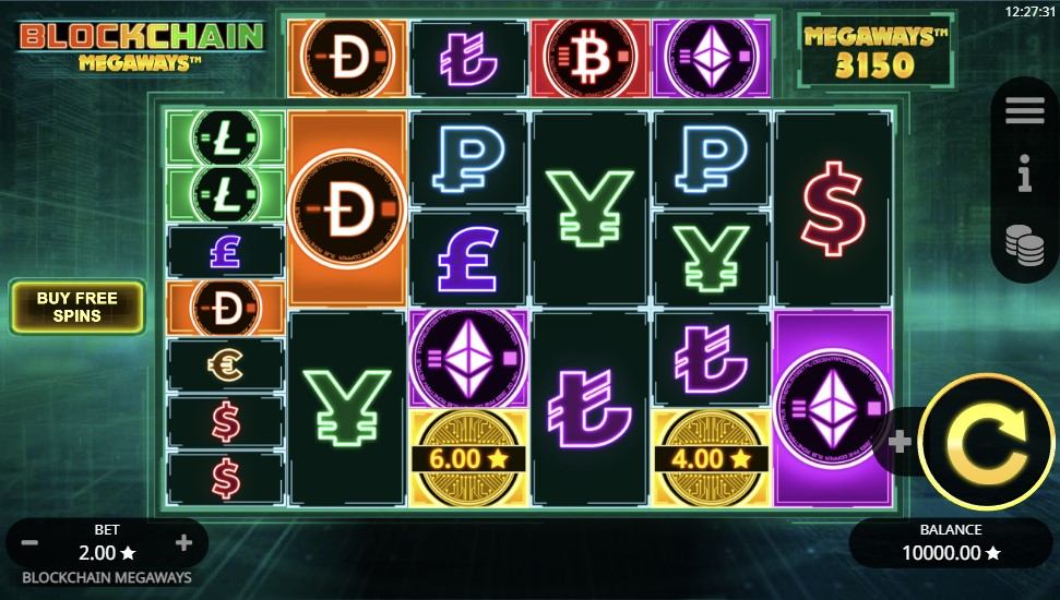 Blockchain Megaways Slot Gameplay