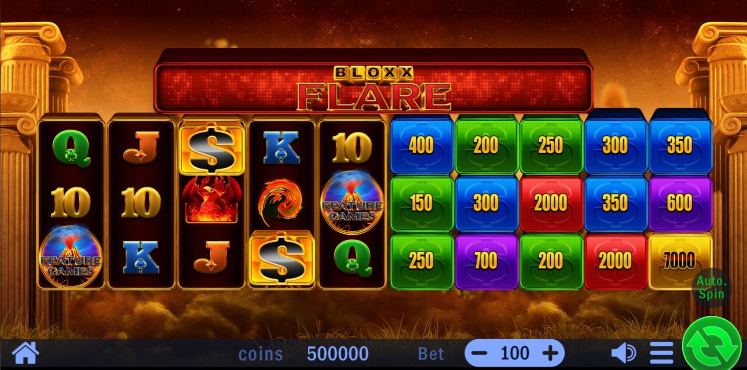 Bloxx Flare Slot Gameplay