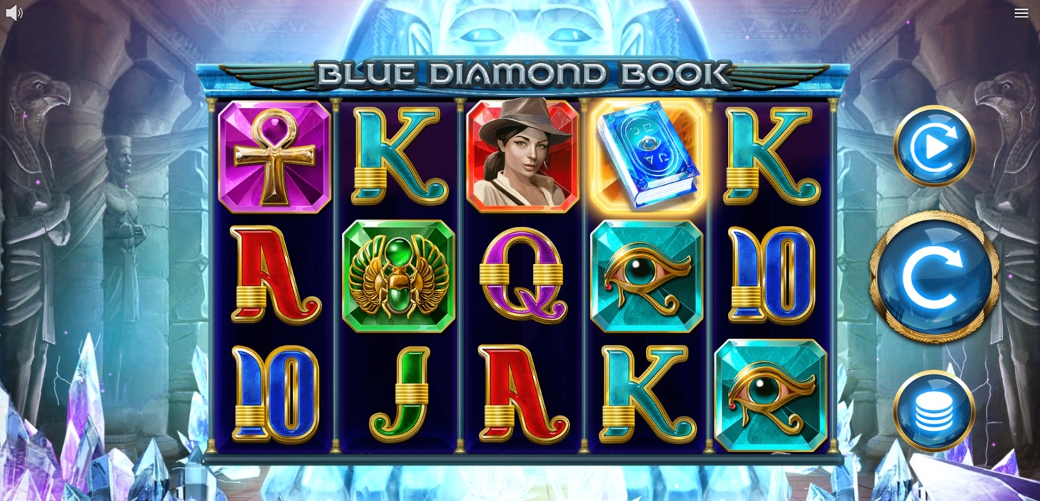 Blue Diamond Book Slot Gameplay