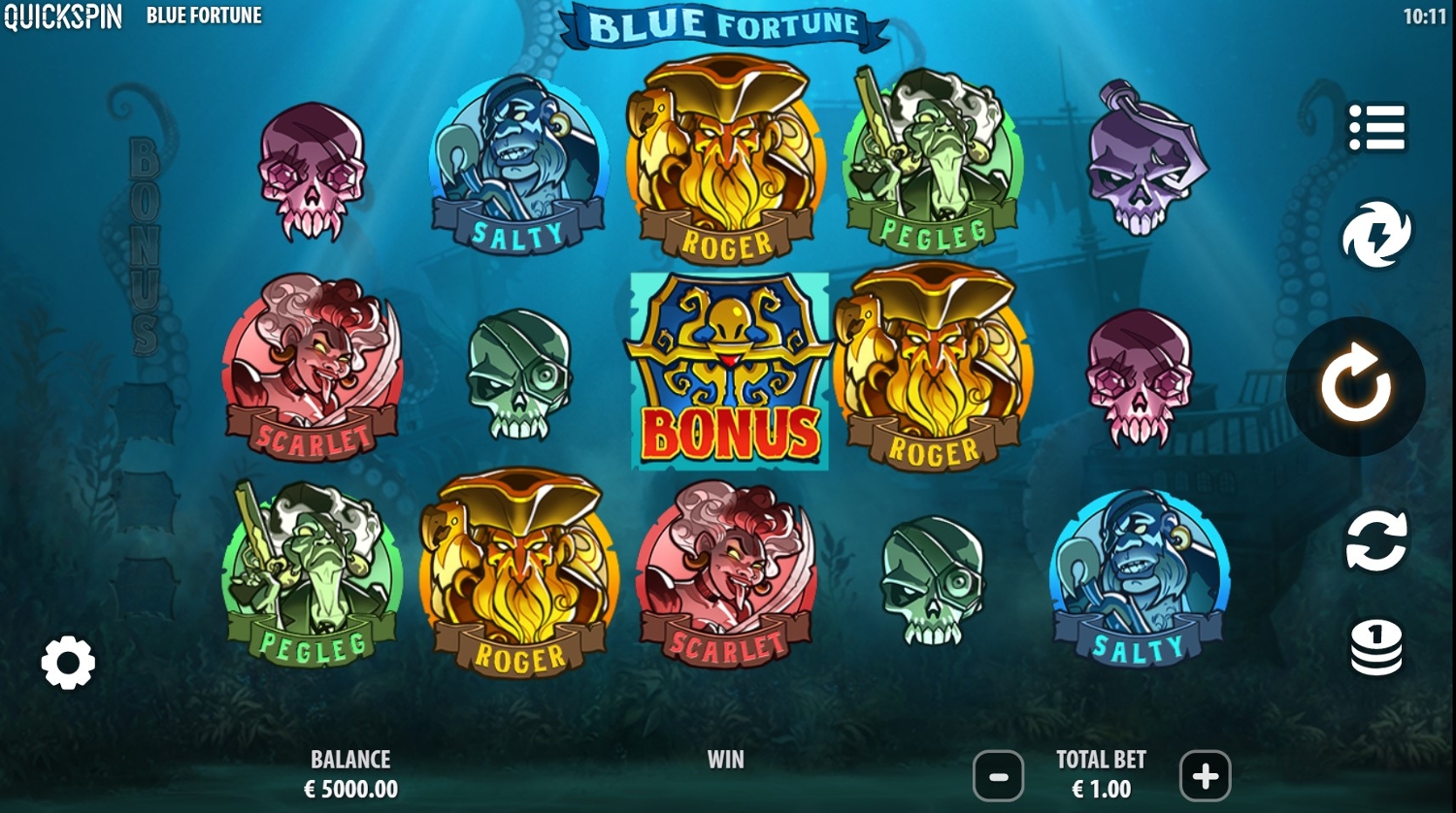Blue Fortune Slot Gameplay