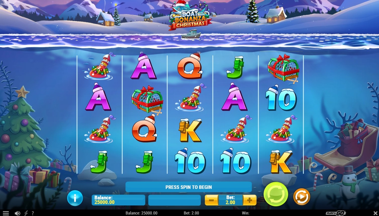 Boat Bonanza Christmas Slot Gameplay