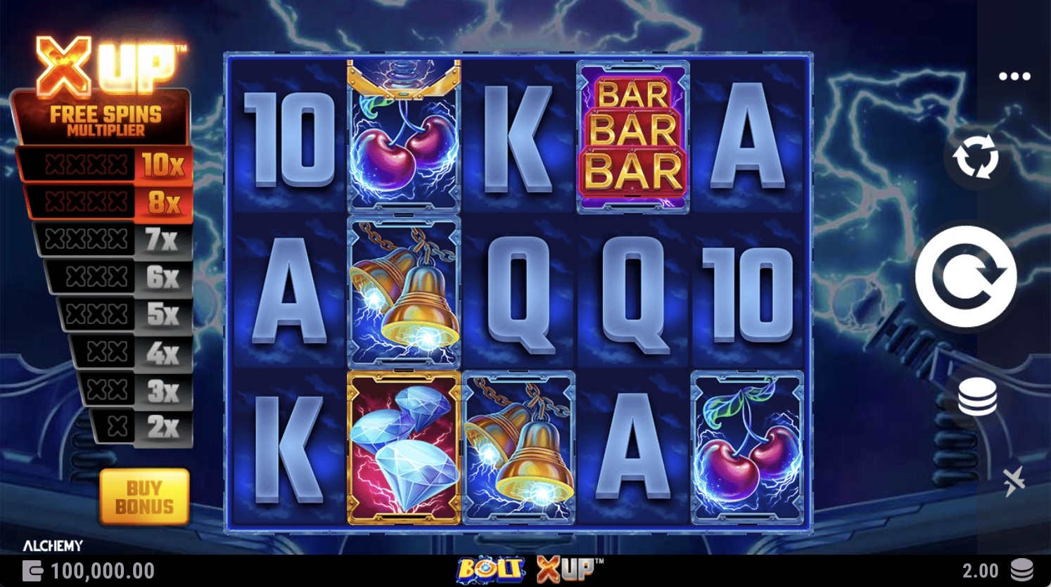 Bolt X-UP Slot Gameplay