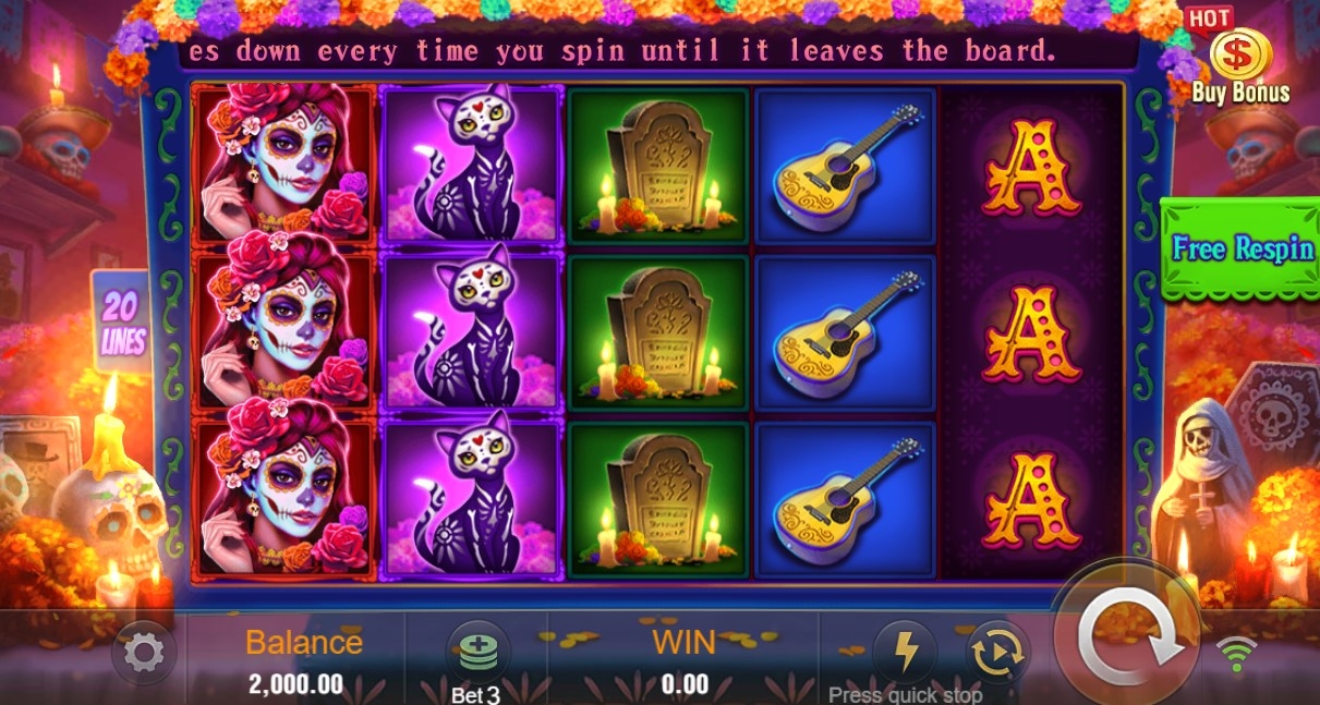 Bones Fortune Slot Gameplay