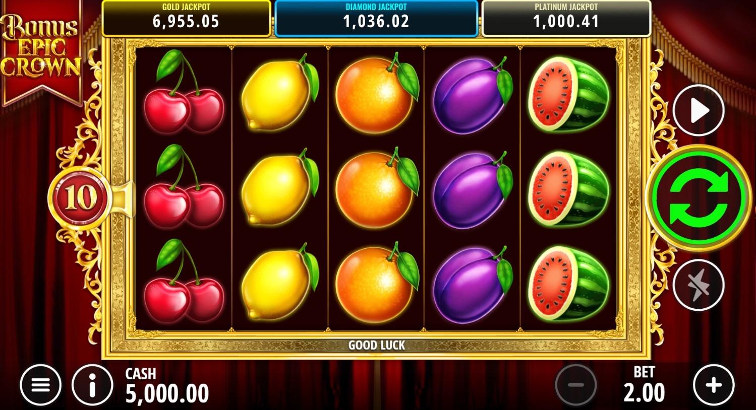 Bonus Epic Crown Slot Gameplay
