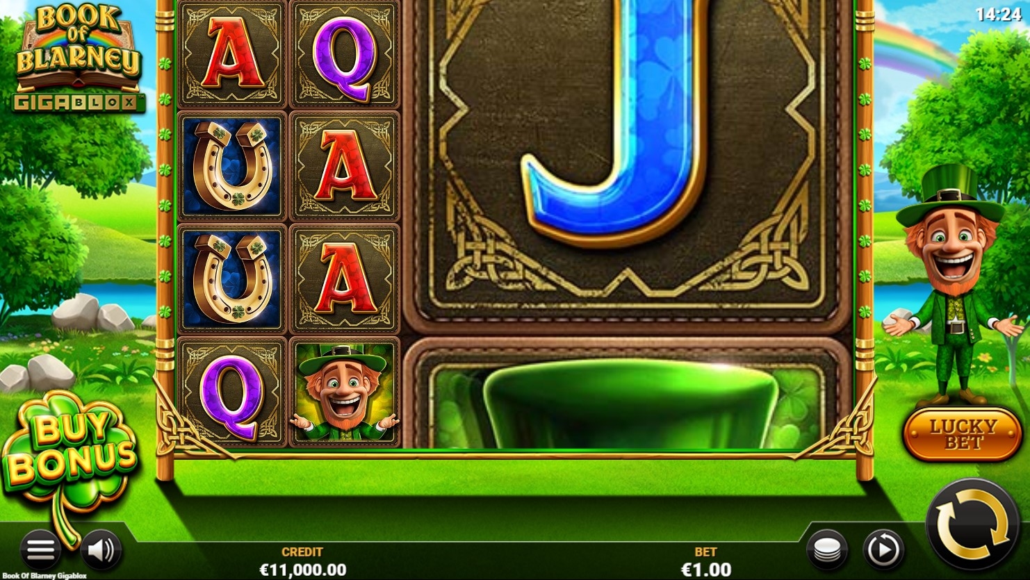 Book Of Blarney Gigablox Slot Gameplay
