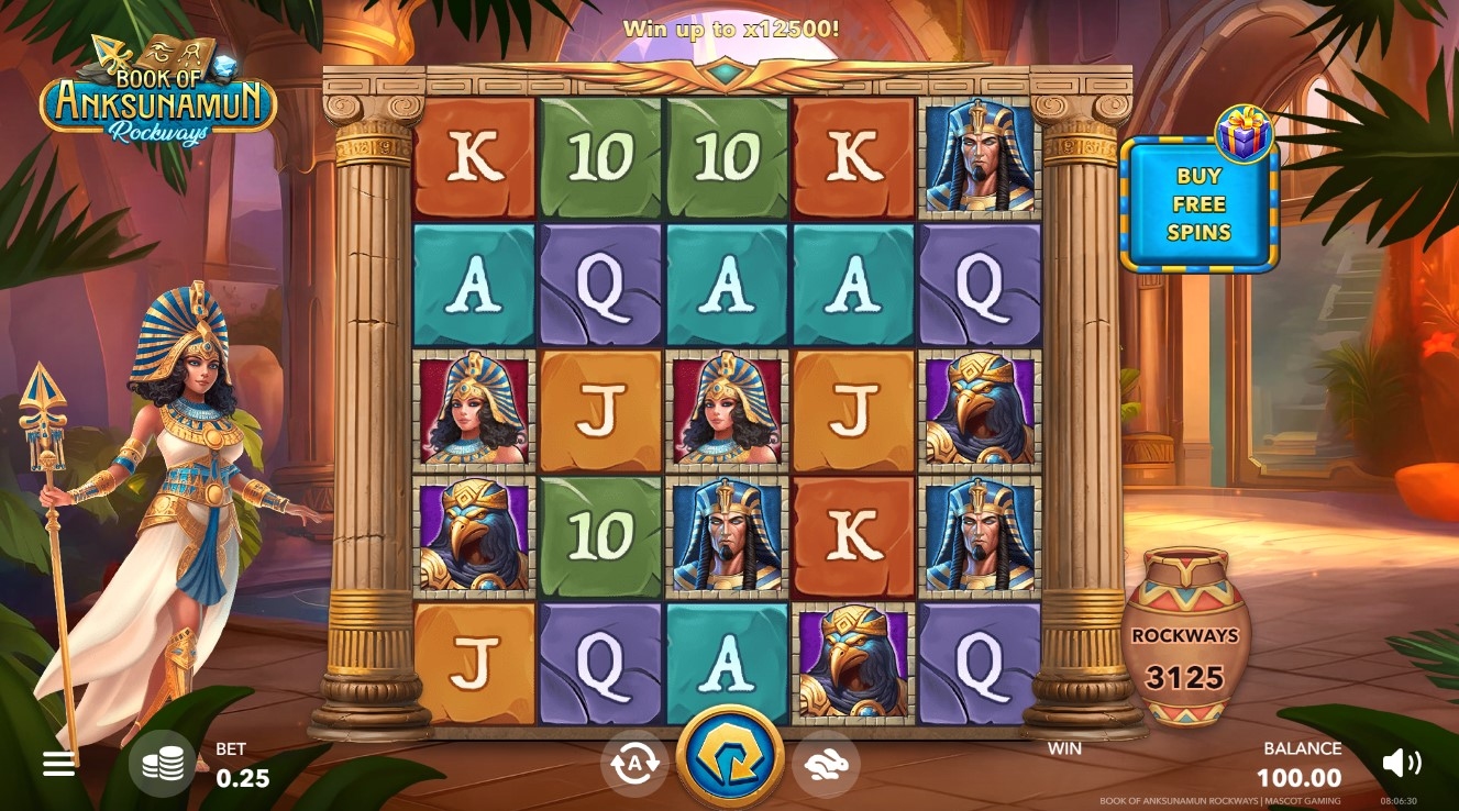 Book of Anksunamun Rockways Slot Gameplay