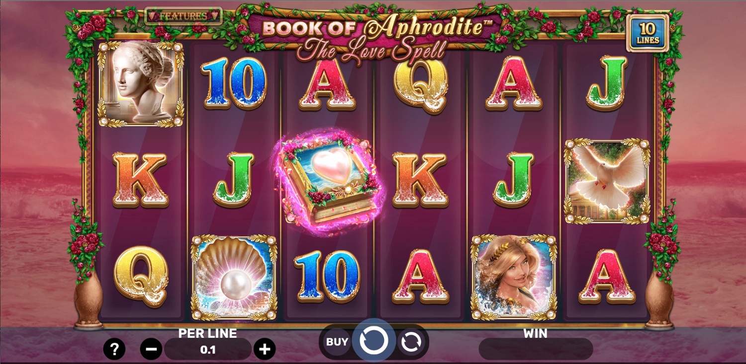 Book of Aphrodite: The Love Spell Slot Gameplay