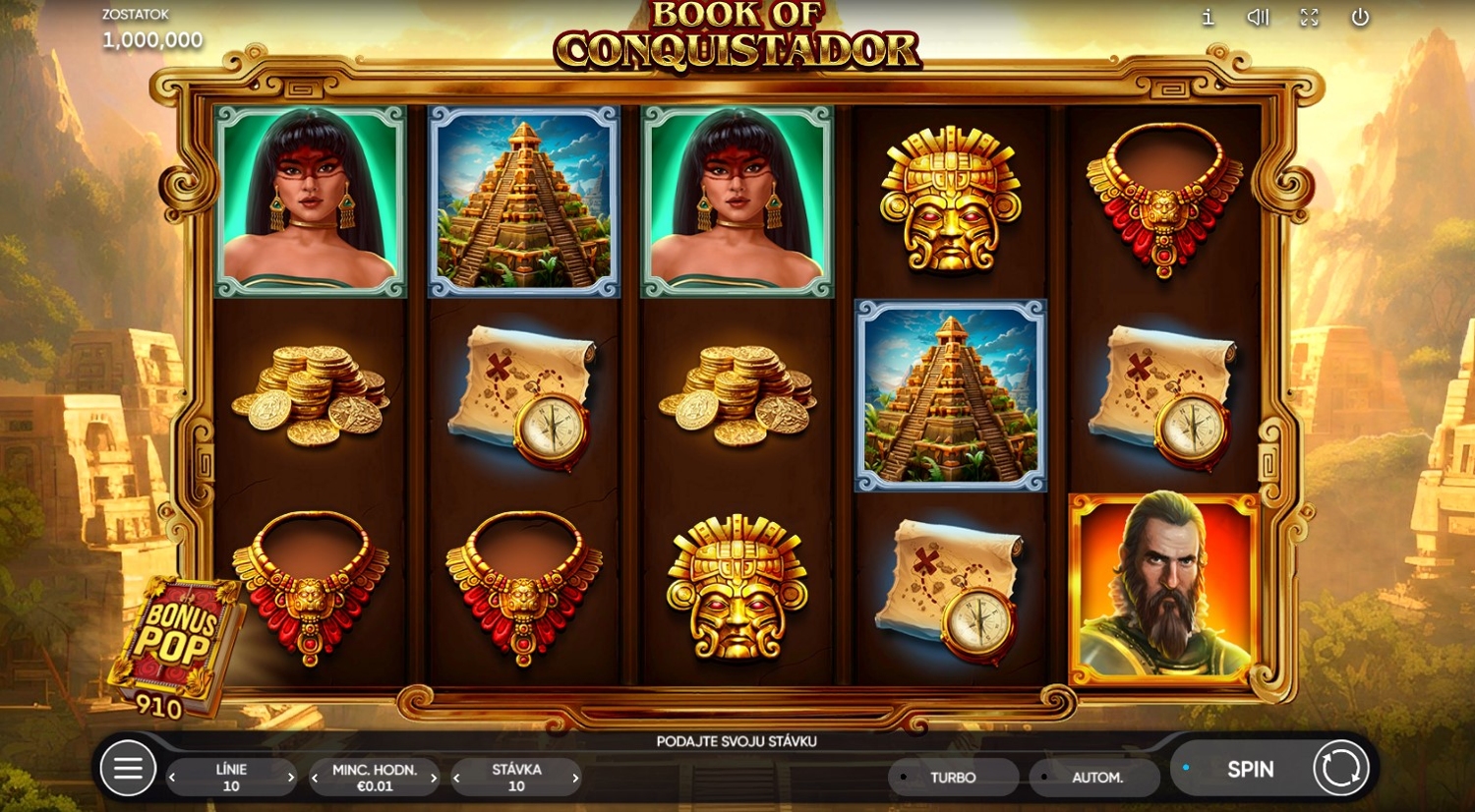 Book of Conquistador Slot Gameplay