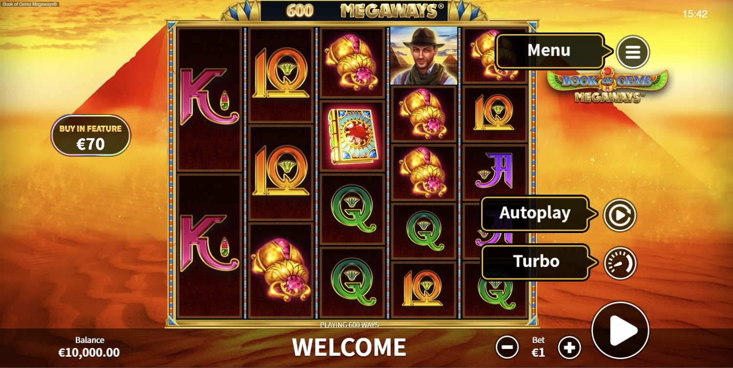 Book of Gems Megaways Slot Gameplay