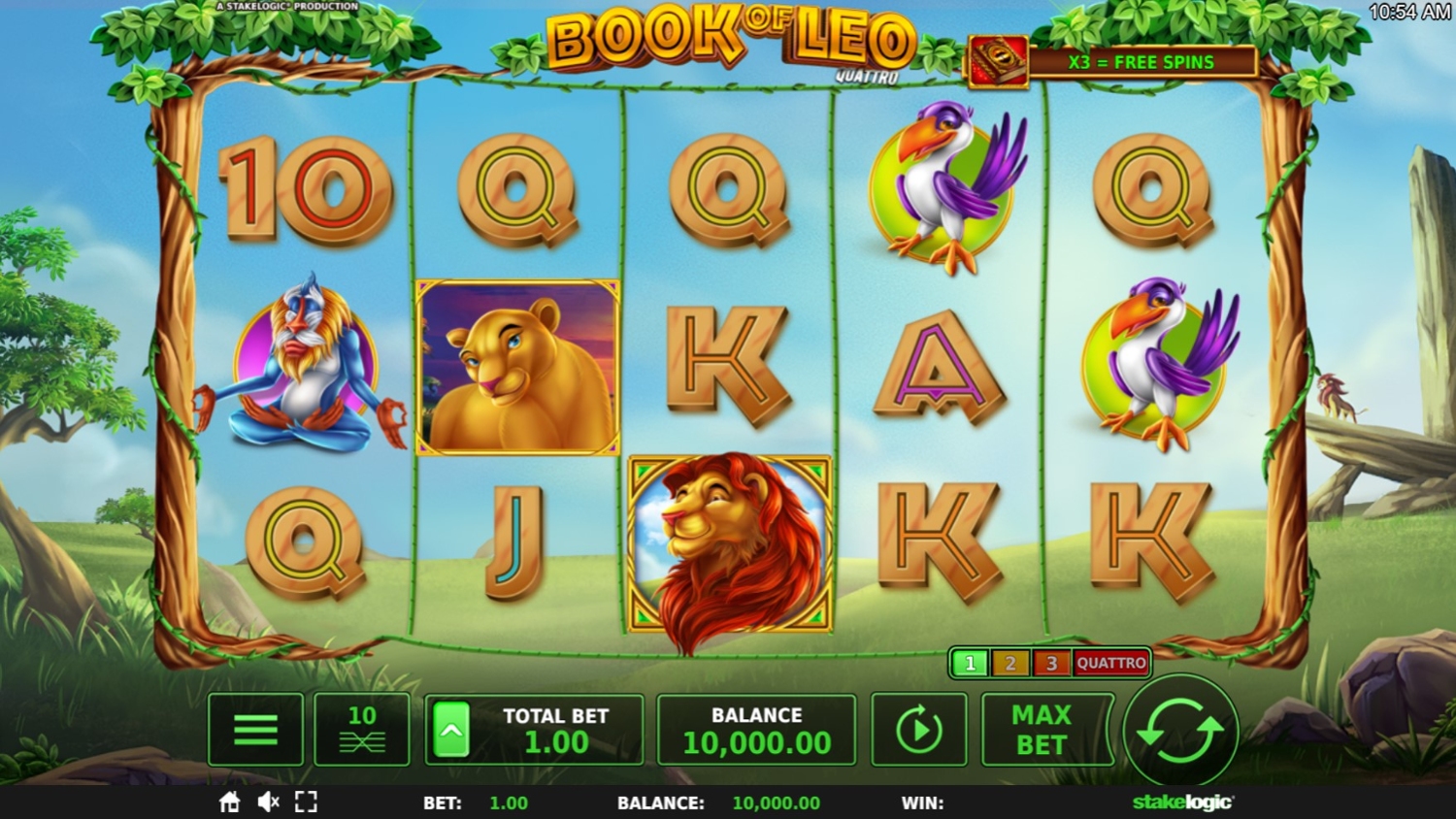 Book of Leo Quattro Slot Gameplay