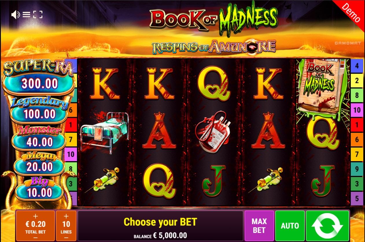 Book of Madness - Respins of Amun-re Slot Gameplay