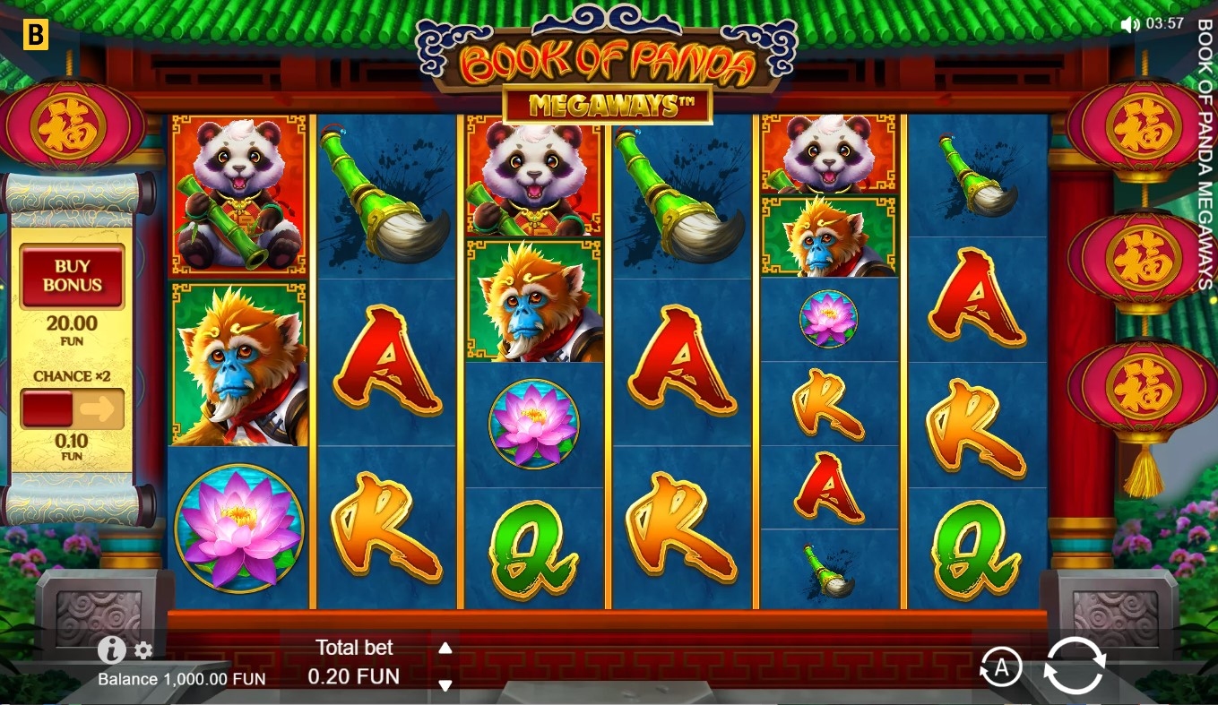 Book of Panda Megaways Slot Gameplay