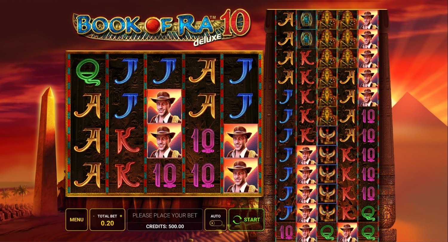 Book of Ra Deluxe 10 Slot Gameplay