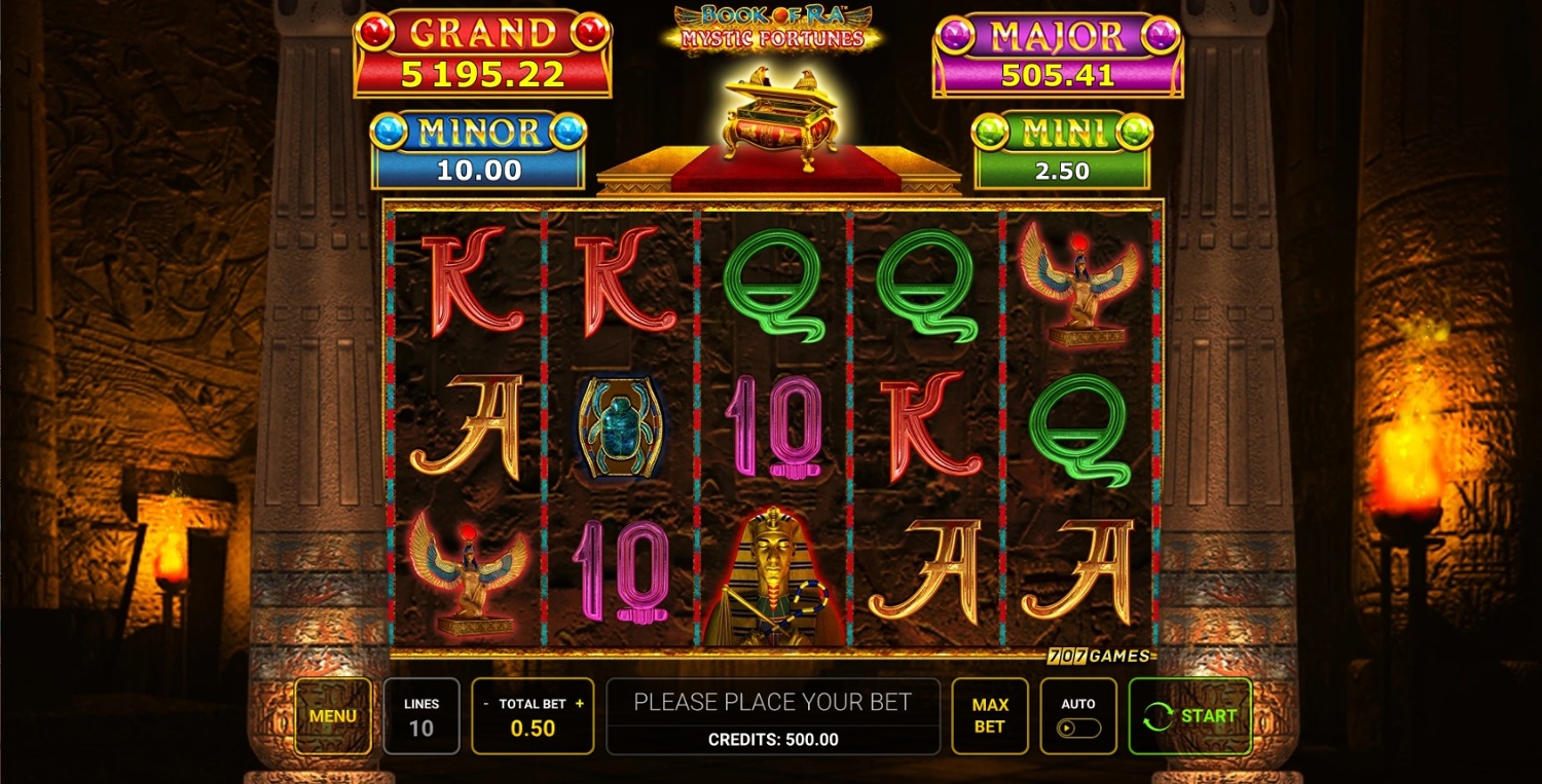 Book of Ra Mystic Fortunes Slot Gameplay