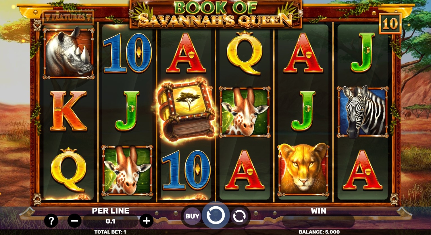 Book of Savannah's Queen Slot Gameplay