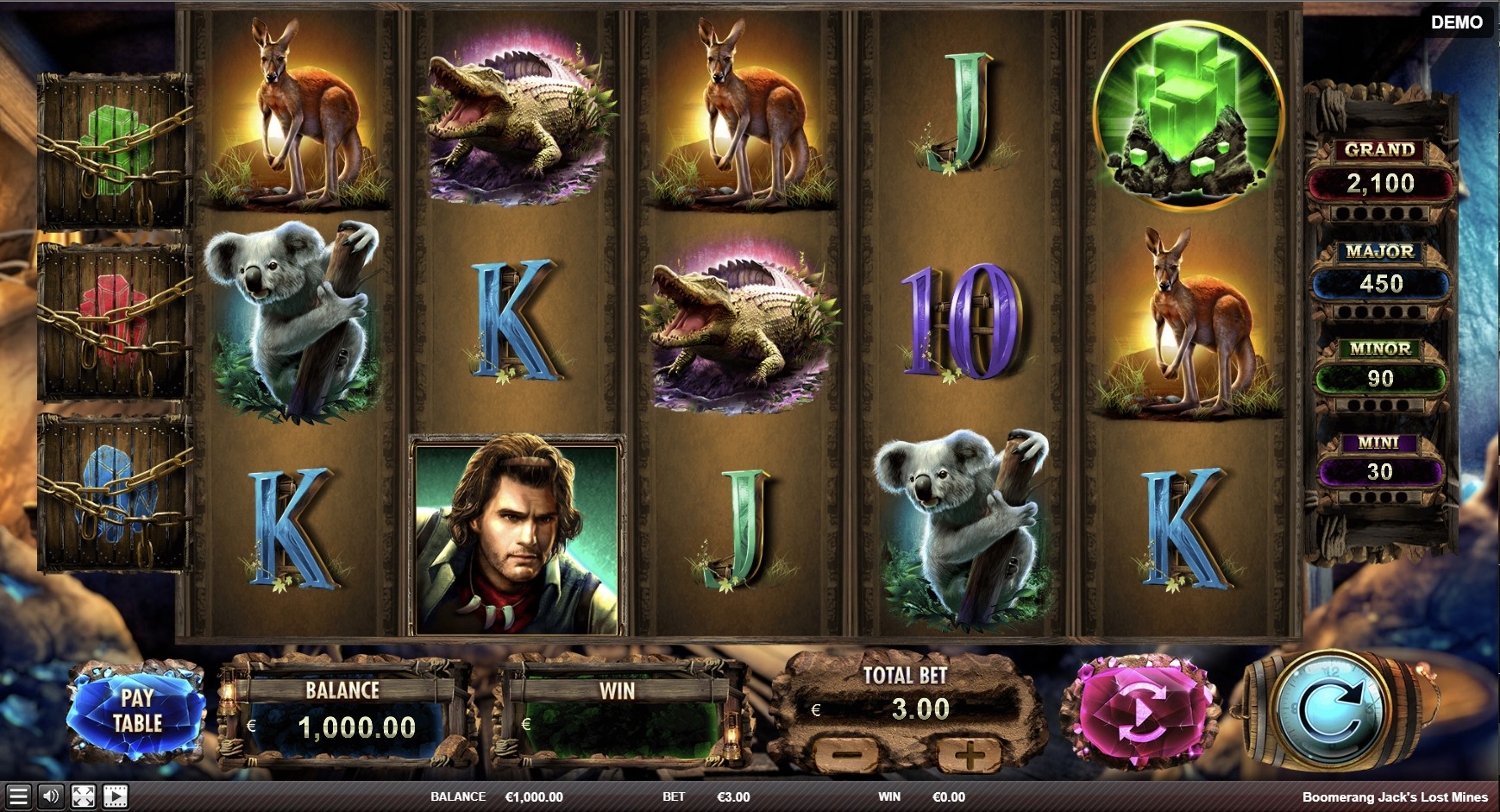 Boomerang Jack's Lost Mines Slot Gameplay