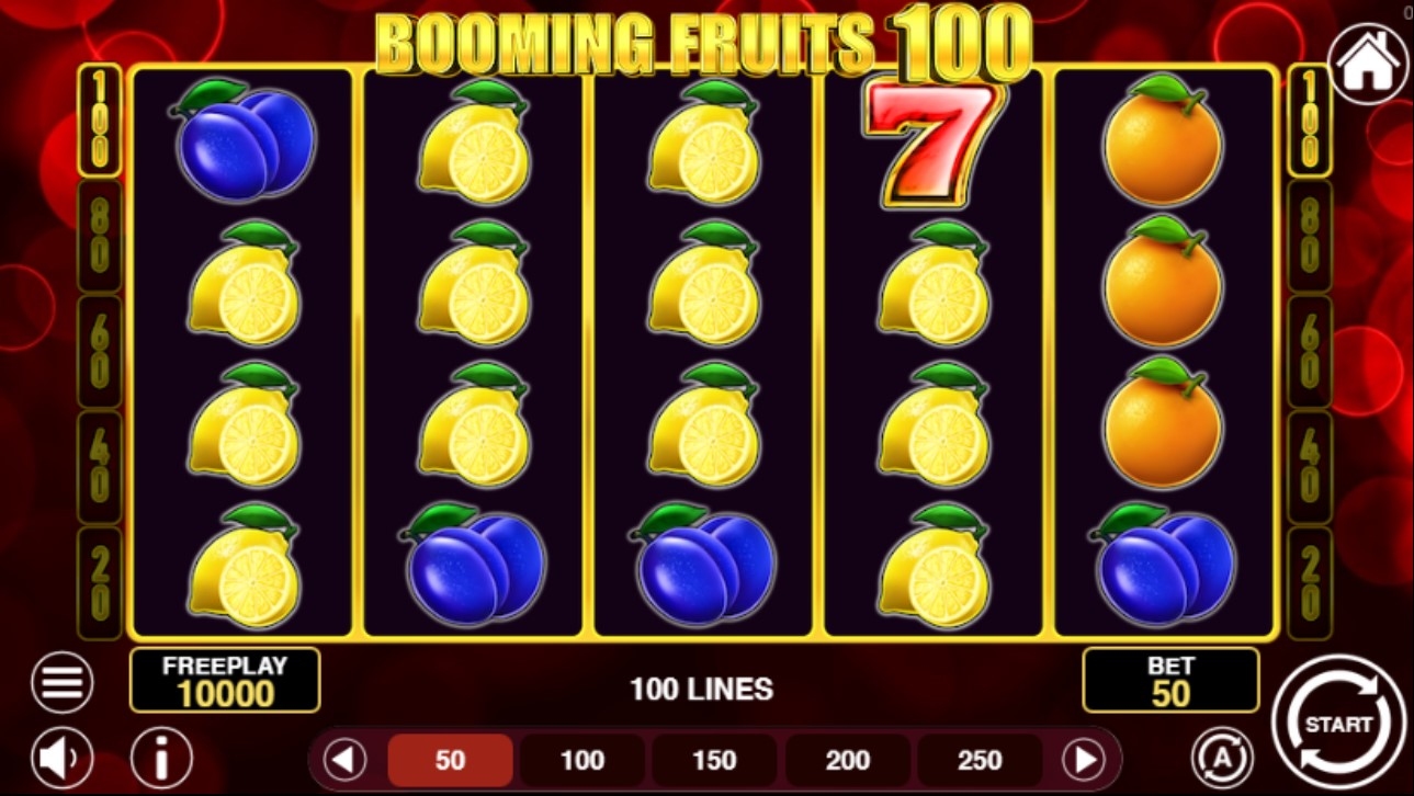 Booming Fruits 100 Slot Gameplay