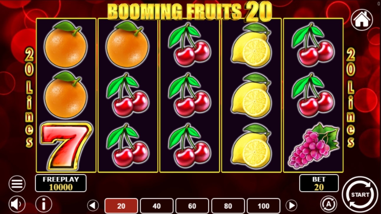 Booming Fruits 20 Slot Gameplay