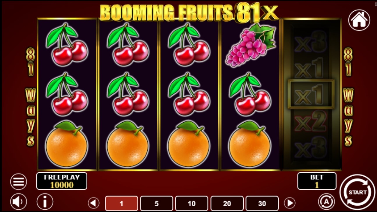 Booming Fruits 81x Slot Gameplay