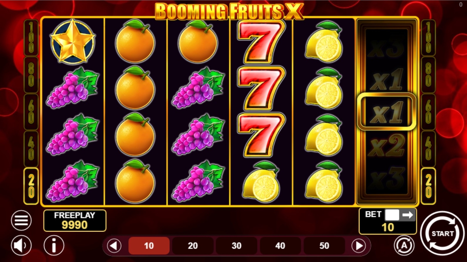 Booming Fruits X Slot Gameplay