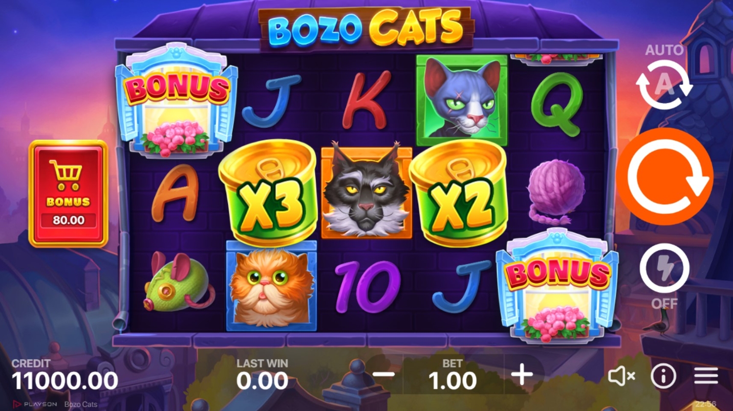 Bozo Cats Slot Gameplay