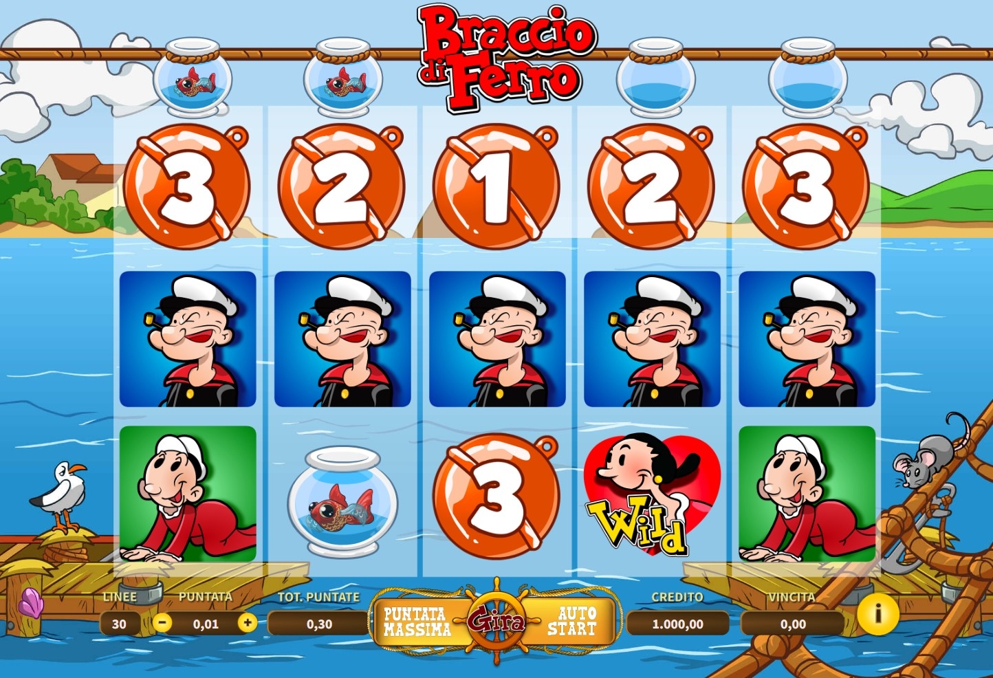 Braccio di Ferro Slot Gameplay