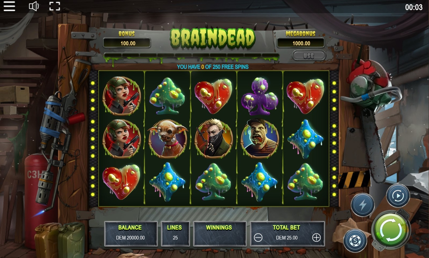 Braindead Slot Gameplay