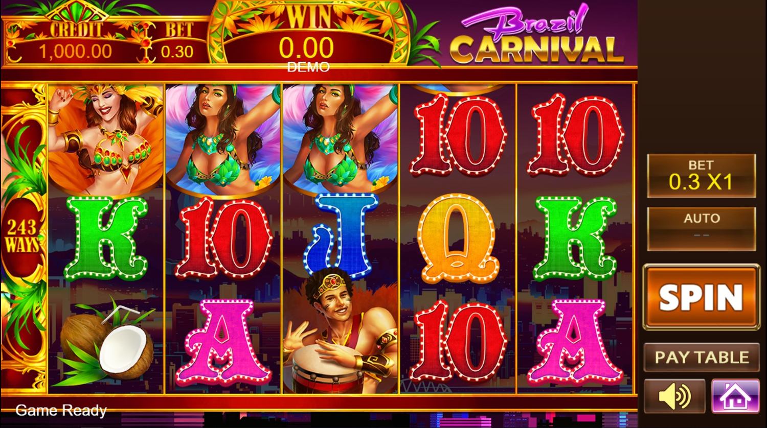 Brazil Carnival Slot Gameplay