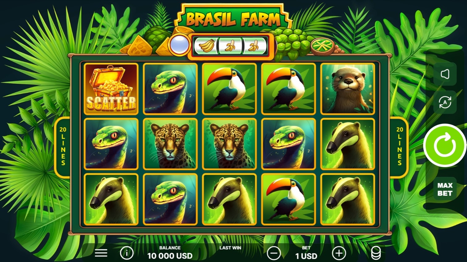 Brazil Farm Slot Gameplay