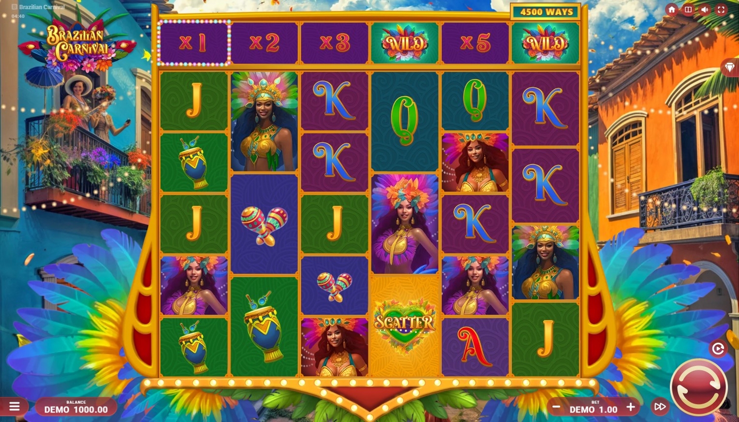 Brazilian Carnival Slot Gameplay