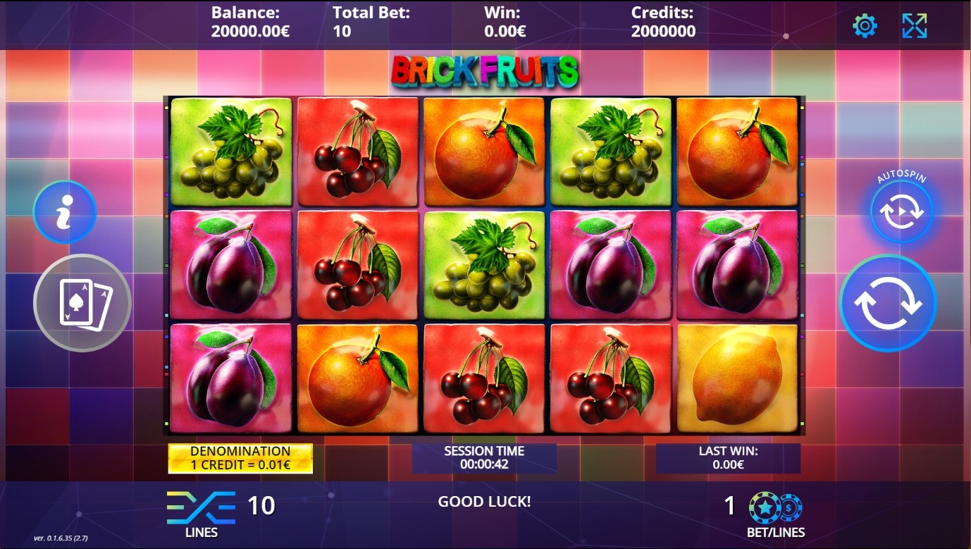 Brick Fruits Slot Gameplay