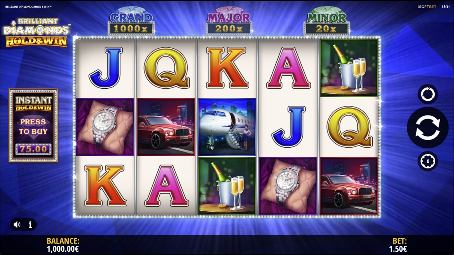 Brilliant Diamonds Slot Gameplay