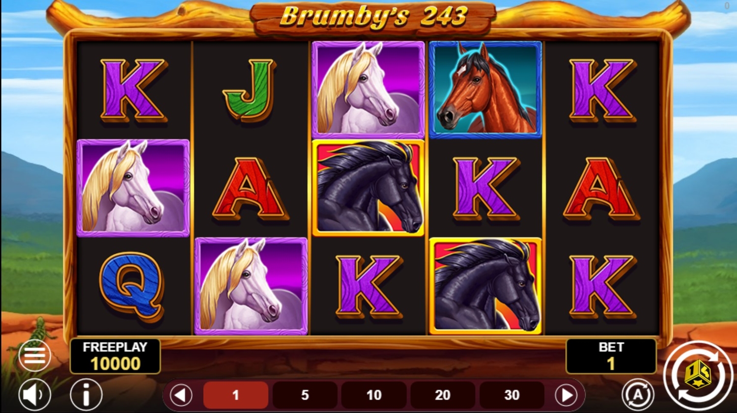 Brumby's 243 Slot Gameplay